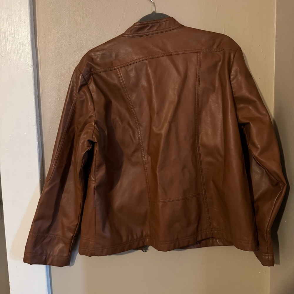 George Tan Leather Jacket - Picture 8 of 10